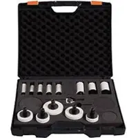 Projahn Lochsägen-Set, BiMetall, 14-teilig, Ø 19–68 mm, im Koffer inkl. Schnellwechseladapter und HSS-Zentrierbohrer