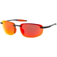Maui jim MJ0676S Hookipa Ultra Unisex-Sonnenbrille Randlos Eckig Kunststoff-Gestell, blau