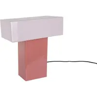 Present Time - Tischleuchte Grato Recto - Rosa - 32x15x35cm Tischlampe - Nachttischlampe, Wohnzimmer, Schlafzimmer
