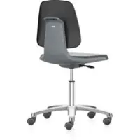 BIMOS Arbeitsstuhl Labsit mit Rollen Sitzhöhe 450-650 mm Stoff Sitzschale anthrazit
