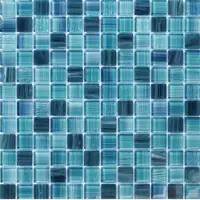 Premium Mosaic Glasmosaik Premium Mosaik türkis 30x30 cm glänzend MOSCH77