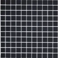 Premium Mosaic Glasmosaik schwarz 30x30 cm glanz MOS25BK