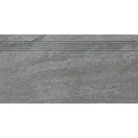 Rako Quarzit Treppenfliese dunkelgrau 30x60 cm matt DCPSE738.1