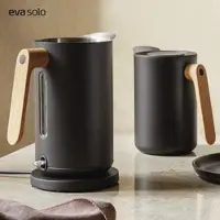 Eva Solo Nordic Kitchen Wasserkocher 1,5 L und Isolierkanne 1,0 L Schwarz im Set