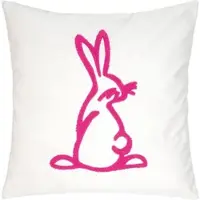 PAD Dekokissen "BUNNIES", pink, B:45cm L:45cm, Polyester, Dekokissen_Sitzkissen_Kissenhüllen, Dekokissen, Embroidery
