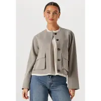 WITHBLACK Damen Blazers Wblagnolia Tailored Jacket - Lichtgrijs - Größe XL