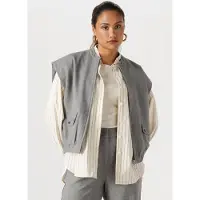 WITHBLACK Damen Blazers Wblmarina Tailored Waistcoat - Grijs - Größe L