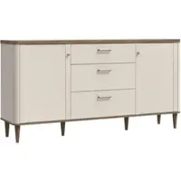 Forte Sideboard "Lacetti", beige (valencia eiche, kashmir beige), B:179,8cm H:91,7cm T:41,2cm, Holzwerkstoff, Sideboards, Sideboard, B/H/T 179,8/91,7/41,2 cm Echtholzfüße