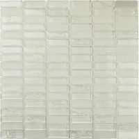 Premium Mosaic Glasmosaik weiß 30x30 cm glanz MOS4815CRWH