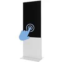 SHOWDOWN Smart Line Digitale Infotstele Mit 55" Samsung-Bildschirm Und Touchscreen Weiß