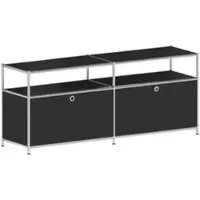 Viasit Sideboard »System 4« - je 2 offene / geschlossene Fächer schwarz, 152.9x61.9x40.4 cm