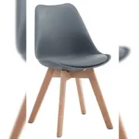 DELUKE Besucherstuhl LAGOS - Kunstleder Grau 48x41.5x84 cm Hellbraun | Besucherstühle Konferenzstuhl Wartezimmerstuhl Bürostühle Bürostuhl Konferenzraum
