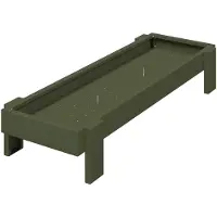 vidaXL Hühnerfütterungsrinne Olive Grün 80 x 28 x 13,5 cm