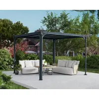 NSH Nordic Aluminium Pavillon Milano 3000 Anthrazit 308x308x225 cm
