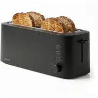 Brabantia Toaster - Lange Schlitze - 4 Scheiben - 8 Röststufen - BBEK1028