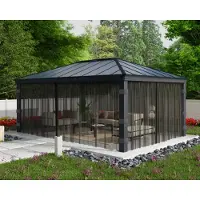 NSH Nordic Pavillonseitenteil "Dallas Garden Gazebo Netting Set", mit Reißverschluß und Clips