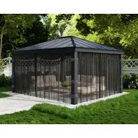 Canopia Pavillonseitenteil "Dallas Garden Gazebo Netting Set", mit Reißverschluß und Clips