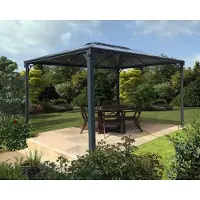 Canopia By Palram Martinique 4300 Metall Pavillon mit festem Dach 3x4 m