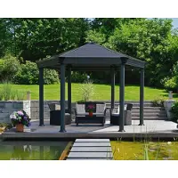 Palram Aluminium Pavillon Roma Anthrazit 415x359 cm