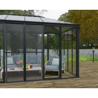 Palram - Canopia Insektenschutztür für Kaltwintergarten Sanremo Grau 137x205 cm