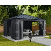 NSH Nordic Pavillonseitenteil "Vorhang-Set Dallas Garden Gazebo", langlebig & robust