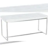 DELUKE Sitzbank PUEBLA Kunstleder Weiß 100x40x48cm Sitzbank Flur Sitzhocker Esszimmerbank Polsterbank Schlafzimmer