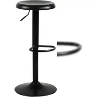 DELUKE Barhocker HIKAR - Metall Schwarz 38.5x38.5x58 cm | Barstuhl Höhenverstellbar Drehbar Tresenhocker Tresenstuhl Kneipenhocker Kneipenstuhl