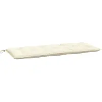 vidaXL Gartenbank-Auflagen 2 Stk. Cremeweiß 120x50x7 cm Oxford-Gewebe