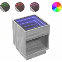 vidaXL Couchtisch mit Infinity-LED Grau Sonoma 40x40x50 cm