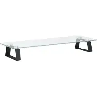 vidaXL Monitorständer Schwarz 60x20x8 cm Hartglas und Metall