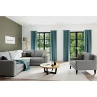 Homing Vorhang "Jolie" Gr. 1, blau (petrol), B:135cm H:245cm, Polyester, Gardinen, Vorhang, Fertigschal
