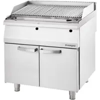 Stalgast Gas-Lavastein-Grill als Standgerät, Serie 700 ND mit S-Rost, 400x700x850 mm