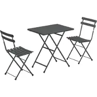Emu Arc en Ciel Balkonset 3tlg. 2 Stühle + 70x50cm Tisch Stahl pulverbeschichtet