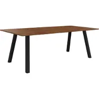 Stern Interno Tisch Vierkantrohr Aluminium/Teak