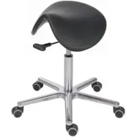 Proregal Sattelhocker Lexington, multibeweglicher Sitzmechanik, Sitzh√∂he 50-65cm, Tragfähigkeit 110kg, Kunstleder-Sitz, Aluminium-Fußkreuz, Rollen