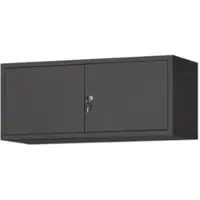 DELUKE Schrankerweiterung Aktenschrank mit 2 Flügeltüren | Zusatzschrank für Büroschrank Extraschrank Stahl klein Werkstatt, 38x90x40cm Anthrazit