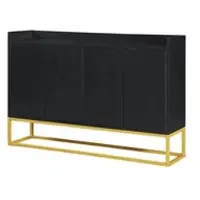 Möbel Kraft Sideboard , schwarz , Maße (cm): B: 120 H: 80