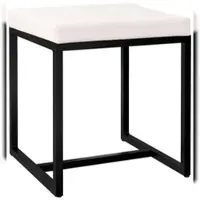Proregal CHEFGASTRO Sitzhocker PALMA Schwarz Kunstleder HxBxT 48x40x40cm Creme
