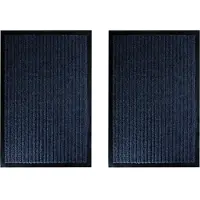 Mojawo 2er Schmutzfangmatte Sauberlaufmatte Türmatte Fussmatte 40x60cm grau