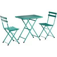 Emu Arc en Ciel Balkonset 3tlg. 2 Stühle + 70x50cm Tisch Stahl pulverbeschichtet