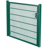 MR-Zaun Doppelstabmattenzaun-Tor einflügelig 8/6/8 Grün RAL 6005, Moosgrün, 1.250 mm x 2000 mm