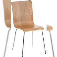 Proregal Besucherstuhl PAMPLONA HxBxT 87x43x47cm Holz Eiche Konferenzstuhl
