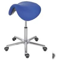 Proregal Sattelhocker Lexington, multibeweglicher Sitzmechanik, Sitzhöhe 50-65cm, Tragfähigkeit 110kg, Kunstleder-Sitz, Aluminium-Fußkreuz, Rollen