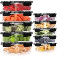 OEM Gläserne Lebensmittelbehälter 10er-Set, luftdicht, stapelbar, BPA-frei, Mikrowelle, Ofen, Gefrierer