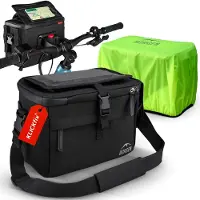 OEM KLICKfix Smartphone-Fußsattel - Wasserfeste und große Fahrradfußsattel 6 L - Fahrradfußsattel für E-Bikes - Mobiler Smartphone-Fußsattel