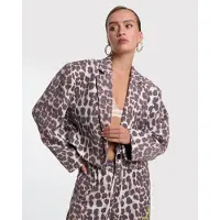 Alix The Label Damen Blazers Ladies Woven Animal Cropped Blazer - Multi - Größe XL