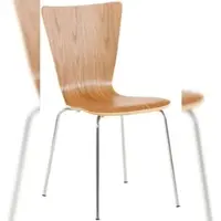 DELUKE Besucherstuhl TOKYO - Holz Eiche 43x50x84 cm | Besucherstühle Konferenzstuhl Wartezimmerstuhl Bürostühle Bürostuhl Konferenzraum Wartezimmer