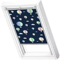 Velux Verdunklungsrollo "DKL 4666S" verdunkelnd ohne Bohren in Führungsschienen alufarbene Führungsschienen & Griffleiste