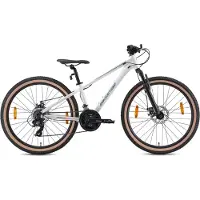 Bikestar Alu Mountainbike 26 Zoll | 21 Gang Hardtail Sport MTB 13 Zoll Rahmen Scheibenbremse Federgabel | Weiß Pink
