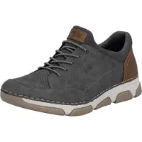 Rieker Schnürhalbschuhe bequem in grau, Gr. 46